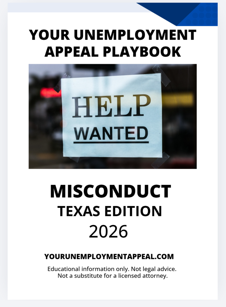 Unemployment Appeal Playbook_Texas_Misconduct 2026